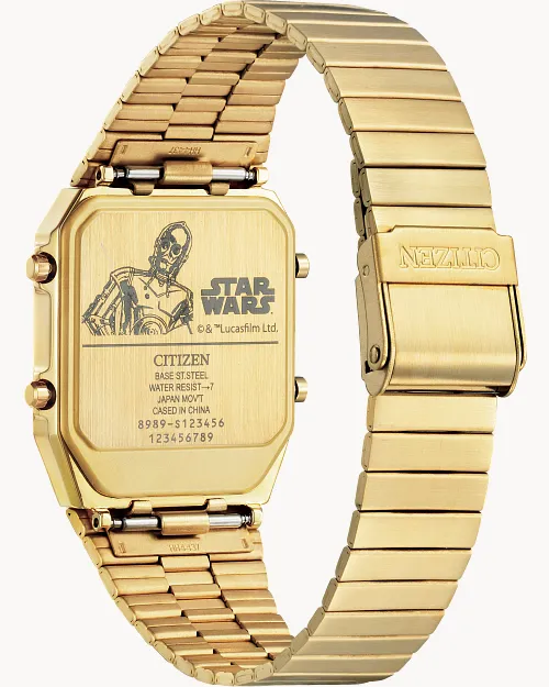 C-3PO Rewired Gold-Tone Dial Stainless Steel Bracelet JG2112-55P C-3PO Rewired Gold-Tone Dial Stainless Steel Bracelet JG2112-55P